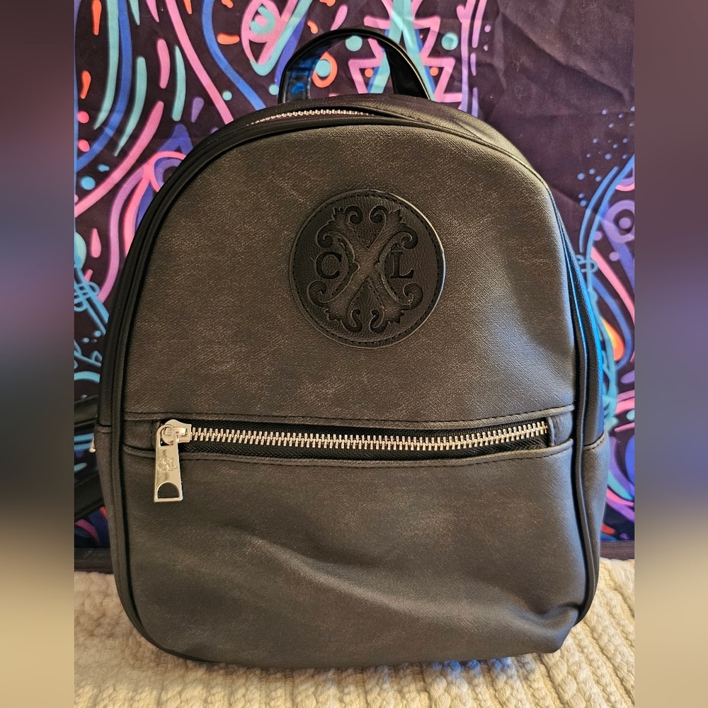 Christian Lacroix Marley PU Denim Backpack - Picture 1 of 12